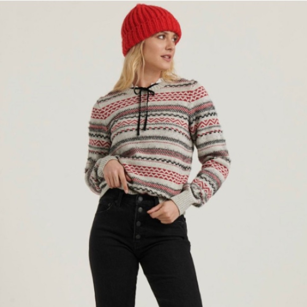 Y2k LUCKY BRAND Striped fair isle sweater  Size S/P
